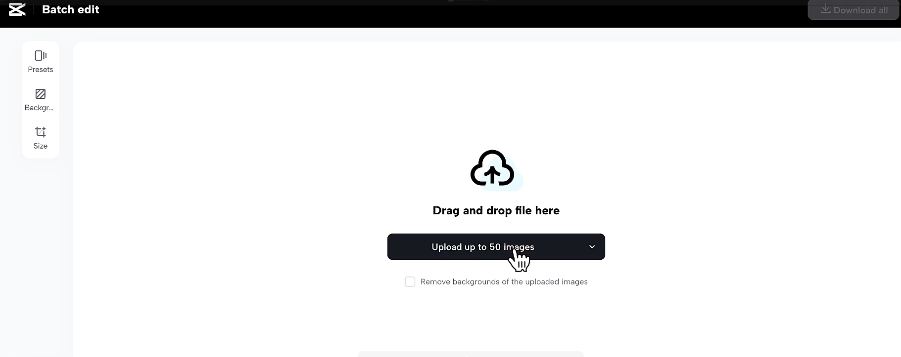 Streamlined batch image upload